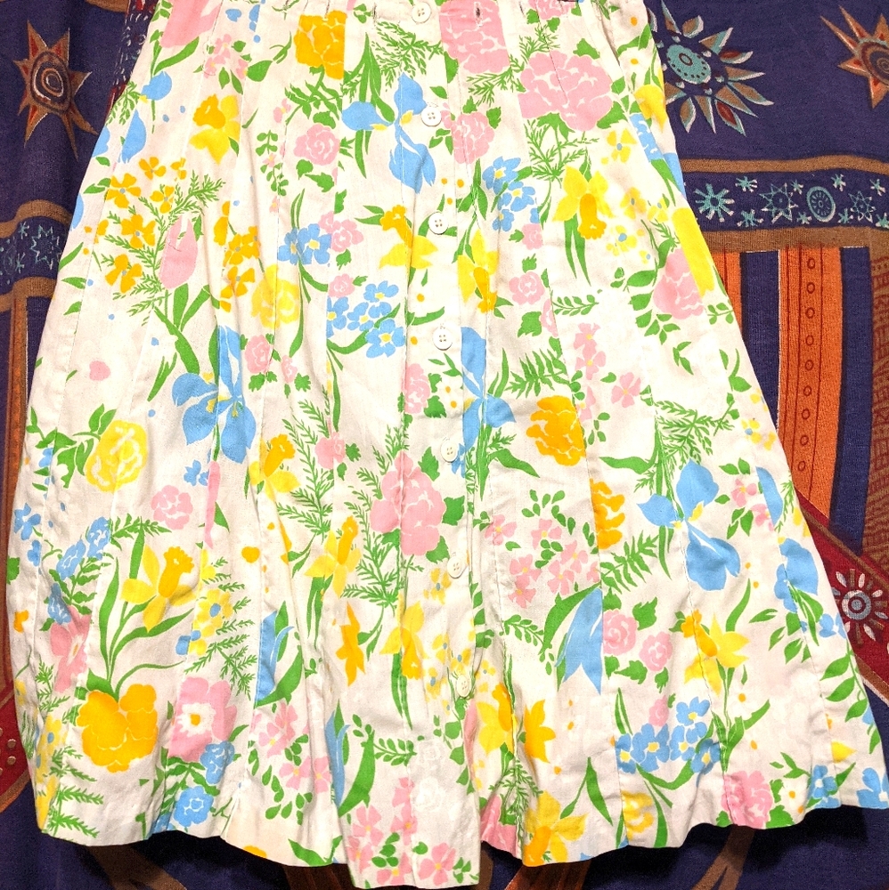 Vintage Floral Adjustable Skirt